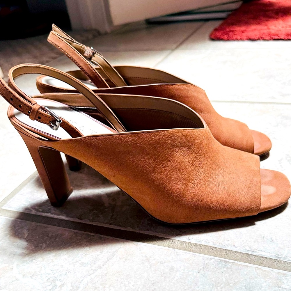 1 State cognac heels